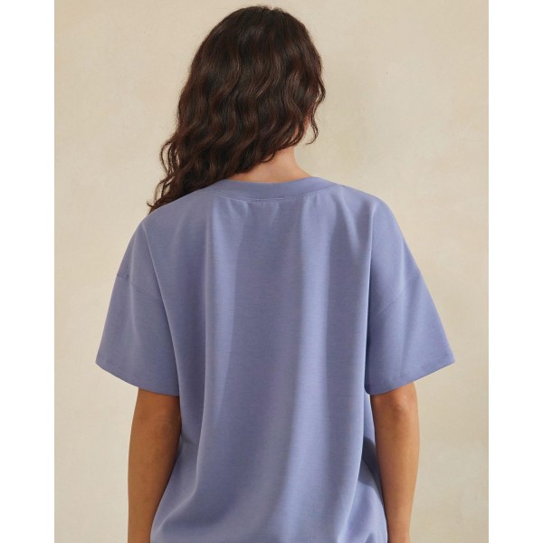 Oversized Scuba Short Sleeve Top (6-Pack)

- Crewneck
- Loose-Fit
- Lightweight & Breathable 
- Rib-Knit Band Bottom Edge 
- 53% Polyester, 40% Modal, 7% Spandex 

