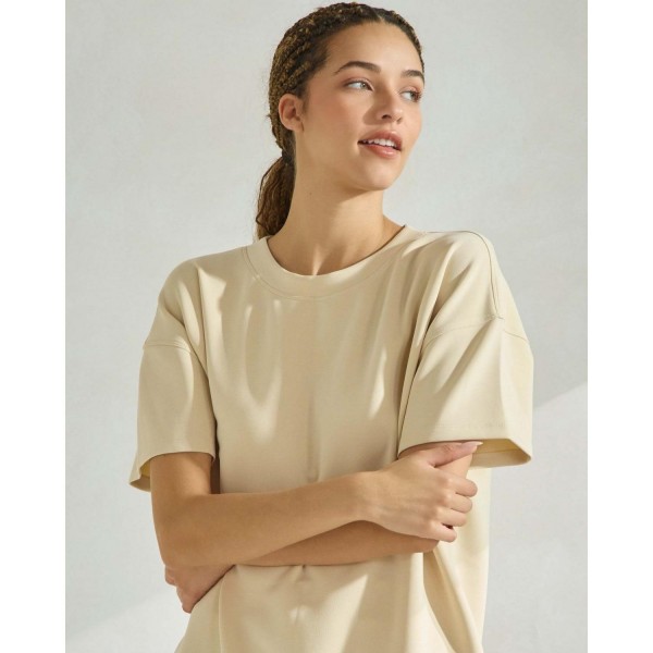 Oversized Scuba Short Sleeve Top (6-Pack)

- Crewneck
- Loose-Fit
- Lightweight & Breathable 
- Rib-Knit Band Bottom Edge 
- 53% Polyester, 40% Modal, 7% Spandex 

