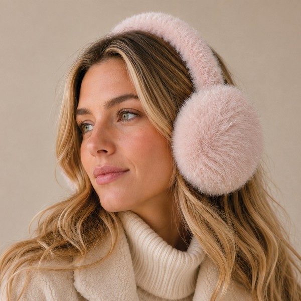 Faux Fur Earmuffs with plush, oversized ear covers on a slim adjustable headband. Soft and warm without flattening hair, they slip on easily over a ponytail or loose waves. Perfect for holiday markets, ski trips, school drop off, and chilly game days. A cozy winter accessory that makes a sweet stocking stuffer and an easy gift for teens and women, earmuffs fly off the shelf once the temperature drops.