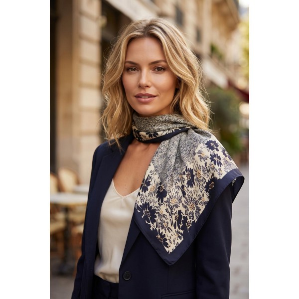 Abstract & Floral Print Bandana Scarf

- Multi-Use: Scarf, Bandana, Bag Tie ETC
- Approximately 27.5" L X 27.5" W
- 100% Polyester