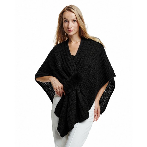 Ruana Wrap With Faux Fur Strap

- One Size Fits Most
- 100% Polyester 