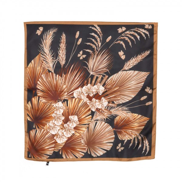 Floral & Fanned Pom Print Bandana Scarf

- Multi-Use: Scarf, Bandana, Bag Tie ETC
- Approximately 27.5" L X 27.5" W
- 100% Polyester