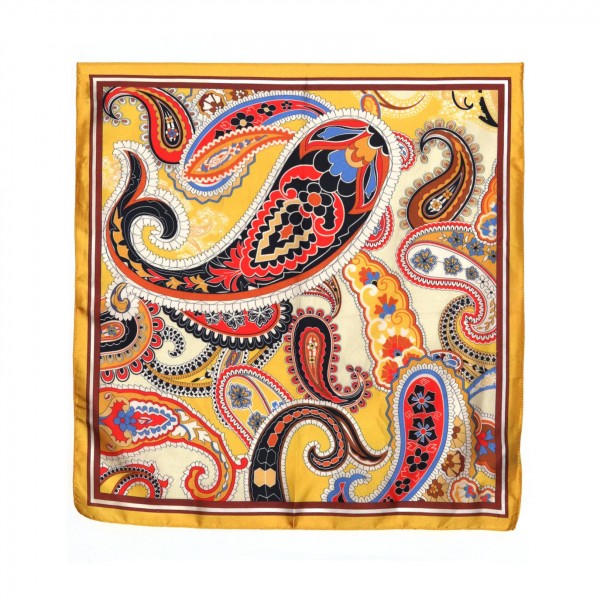 Paisley Print Bandana Scarf

- Multi-Use: Scarf, Bandana, Bag Tie ETC
- Approximately 27.5" L X 27.5" W
- 100% Polyester