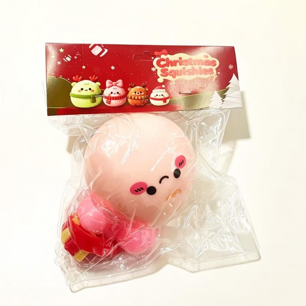 Chubby Christmas Buddy Squishy Toy

Chubby Christmas Buddy Squishy Toy with a round, plump body, a knit look scarf, and a sweet kawaii face, available as a snowman in a Santa hat, a bow topped cutie, or a reindeer with antlers. The smooth, matte, velvety soft surface gives under your fingers like a dumpling and puffs back into its round shape after every squeeze. Big on charm and easy to collect, these festive buddies make perfect stocking stuffers, Secret Santa gifts, and holiday party favors.

- Three festive characters to collect