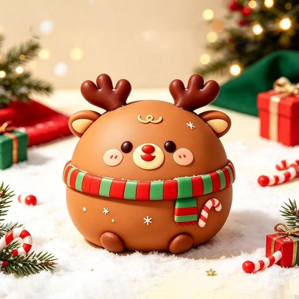 Chubby Christmas Buddy Squishy Toy

Chubby Christmas Buddy Squishy Toy with a round, plump body, a knit look scarf, and a sweet kawaii face, available as a snowman in a Santa hat, a bow topped cutie, or a reindeer with antlers. The smooth, matte, velvety soft surface gives under your fingers like a dumpling and puffs back into its round shape after every squeeze. Big on charm and easy to collect, these festive buddies make perfect stocking stuffers, Secret Santa gifts, and holiday party favors.

- Three festive characters to collect