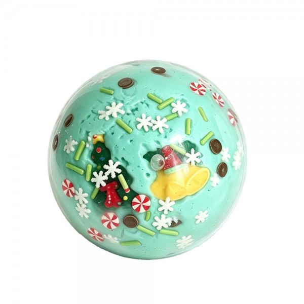 Christmas Charm Squishy Stress Ball

Christmas Charm Squishy Stress Ball with a clear, stretchy shell packed with holiday surprises inside. Each style has its own festive fill, from sparkly glitter beads and candy sprinkles to a snow globe style flurry or a smooth, dough like center, all mixed with peppermints, snowflakes, and charms like Santa, gingerbread men, a snowman, and reindeer. Squeeze it to feel the filling shift and press against your palm, then watch it pop back round. A colorful stocking stuffer that looks great piled in a bowl by the register.

- Every style has a different holiday fill