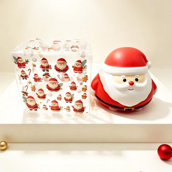 Christmas Character Squishy Toy in Gift Box

Christmas Character Squishy Toy available as Santa Claus, a snowman in a knit hat and scarf, or a reindeer with a shiny nose, each with a big, rounded body and a cheerful sculpted face. The smooth, glossy skin has a soft, rubbery feel, and the plump body squishes deep under your palm before bouncing right back into shape. Every piece comes in a clear holiday print gift box, so it is ready to wrap, gift, or display. A cheerful holiday squishy that makes a great centerpiece for any Christmas toy table.

- Packaged in a clear holiday print gift box
