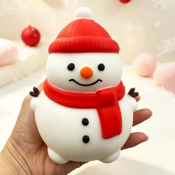 Christmas Character Squishy Toy in Gift Box

Christmas Character Squishy Toy available as Santa Claus, a snowman in a knit hat and scarf, or a reindeer with a shiny nose, each with a big, rounded body and a cheerful sculpted face. The smooth, glossy skin has a soft, rubbery feel, and the plump body squishes deep under your palm before bouncing right back into shape. Every piece comes in a clear holiday print gift box, so it is ready to wrap, gift, or display. A cheerful holiday squishy that makes a great centerpiece for any Christmas toy table.

- Packaged in a clear holiday print gift box