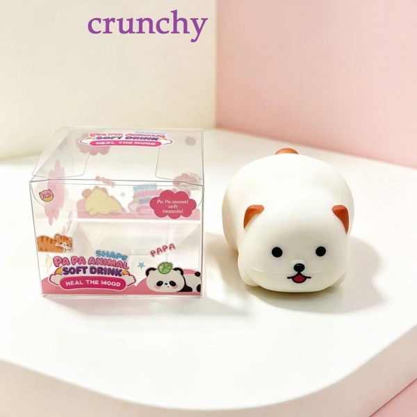 Crunchy Kawaii Animal Squishy Toy

Crunchy Kawaii Animal Squishy Toys in a chubby loaf shape with sweet little faces, including a panda, puppies, a kitty, and a toasty bread pup. The smooth, matte, soft touch skin hides crunchy bits inside, so each squeeze starts soft and pillowy and finishes with a satisfying crackle. Every piece comes in its own clear window box, making them easy to stack, display, and gift. A trending ASMR squishy that collectors love for checkout counters and stocking stuffers.

- Individually boxed in a clear window box