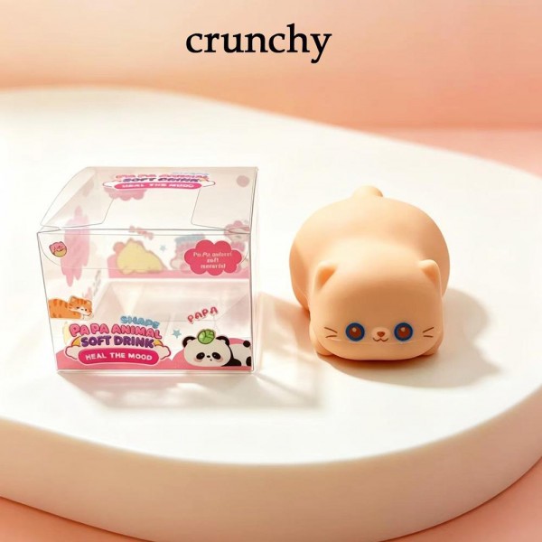 Crunchy Kawaii Animal Squishy Toy

Crunchy Kawaii Animal Squishy Toys in a chubby loaf shape with sweet little faces, including a panda, puppies, a kitty, and a toasty bread pup. The smooth, matte, soft touch skin hides crunchy bits inside, so each squeeze starts soft and pillowy and finishes with a satisfying crackle. Every piece comes in its own clear window box, making them easy to stack, display, and gift. A trending ASMR squishy that collectors love for checkout counters and stocking stuffers.

- Individually boxed in a clear window box