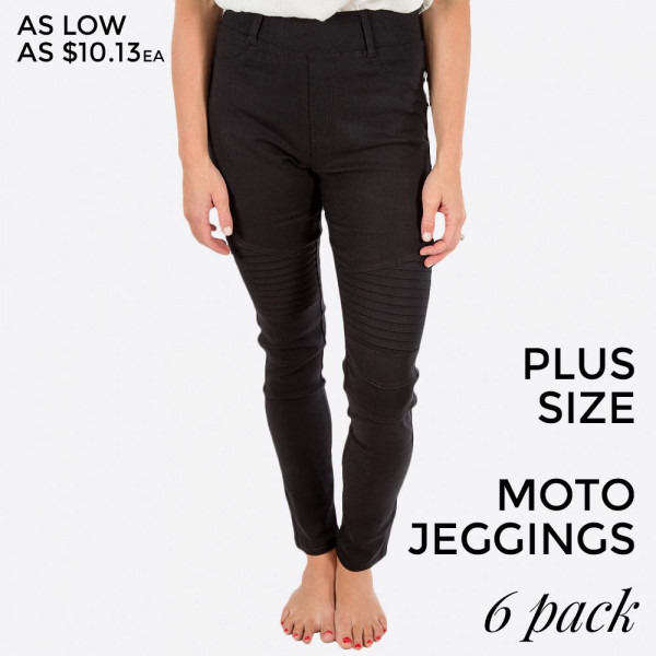 Red Moto Jeggings with faux front pockets and real back pockets