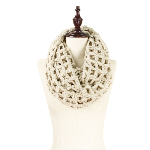 Wholesale large loop knit infinity scarf acrylic
