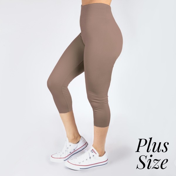 Wholesale pLUS Kathy Mix mocha summer weight capris seamless chic must have ever