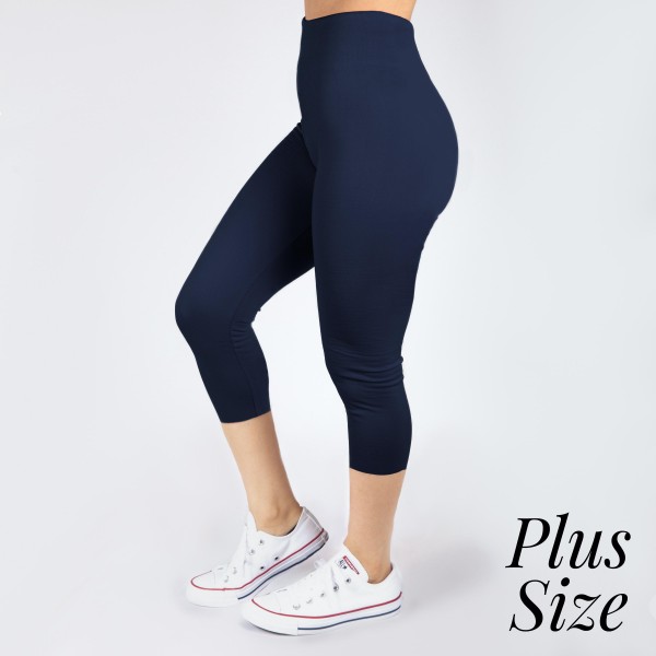 Wholesale pLUS Kathy Mix navy summer weight capris seamless chic must have every
