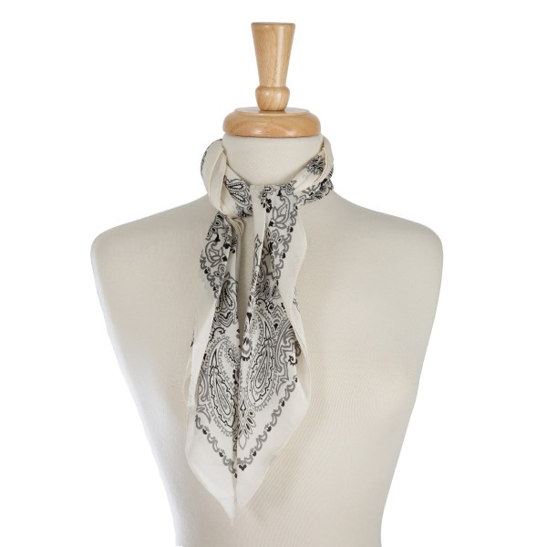 Wholesale lightweight neckerchief paisley print polyester