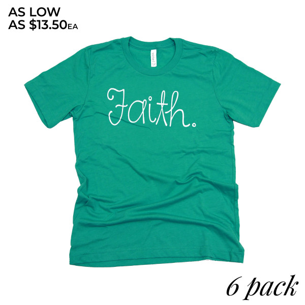 Wholesale fAITH Short Sleeve Boutique Graphic Tee t shirts sold pack S M L XL Co