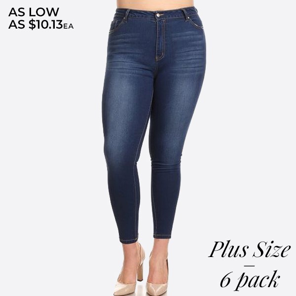 Wholesale plus women s classic distressed skinny jeggings jeggings styled resemb