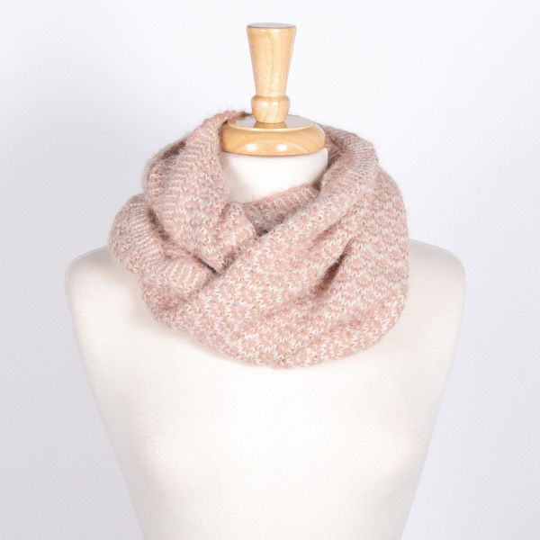 Wholesale marled knit infinity scarf acrylic