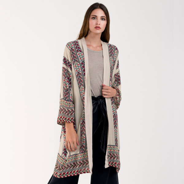 Wholesale embroidered faux suede cape shawl polyester