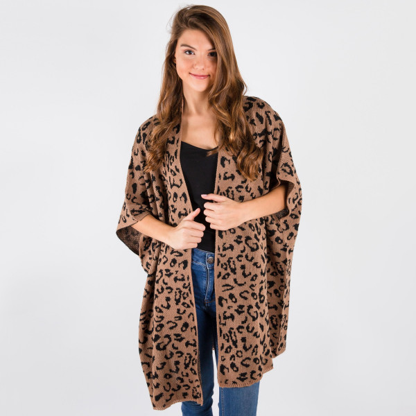 Wholesale cute animal printed shrug acrylic one fits most