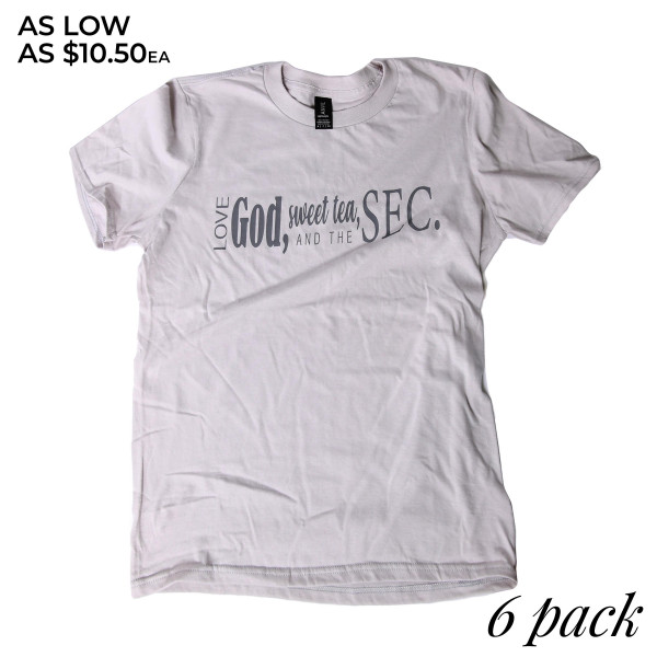 Wholesale lOVE GOD SWEET TEA SEC Short Sleeve Boutique Graphic Tee t shirts sold