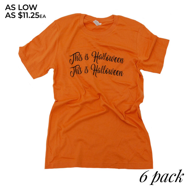 Wholesale hALLOWEEN Short Sleeve Boutique Graphic Tee t shirts sold pack S M L