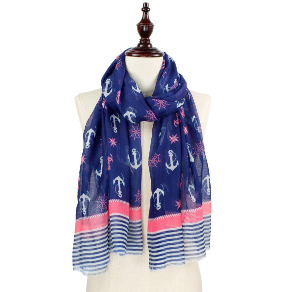 Wholesale nautical print scarf Polyester