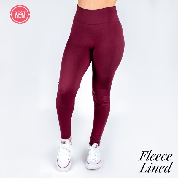 Women's New Mix Brand Solid Color Seamless Fleece Lined Leggings.

- Fleece Lined
- 2" Elastic Waistband
- Full-Length
- One size fits most 0-14
- Inseam Approximately 26" L
- 92% Nylon / 8% Spandex