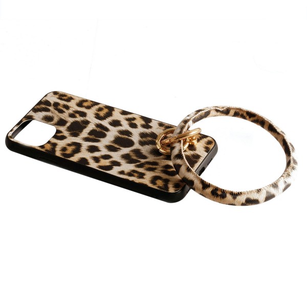 Wholesale fitted Leopard Print Key Ring Cell Phone Case iPhone XS Max Fits iPhon