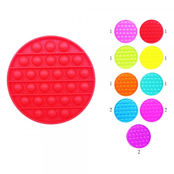 Circle-Shaped Push Pop Fidget Toy. (Assorted Colors 12 Pack) 

- Ages 3+
- As Seen On TikTok
- "It's Like Bubble Wrap That Never Ends!"