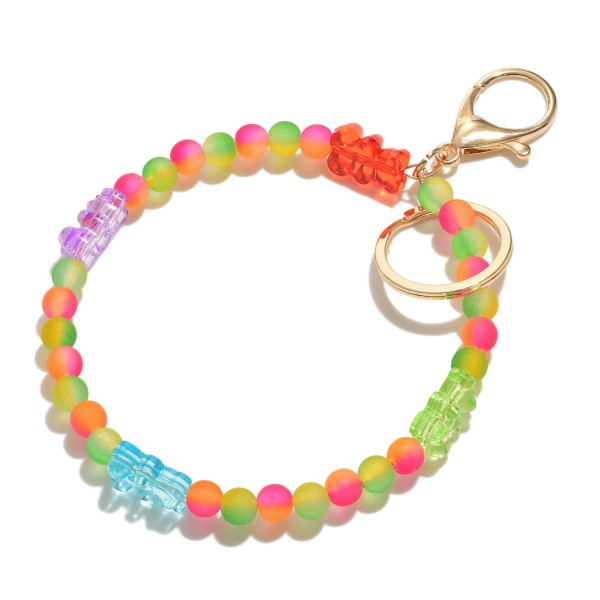 Wholesale beaded Key Ring Candy Bear Accents Diameter