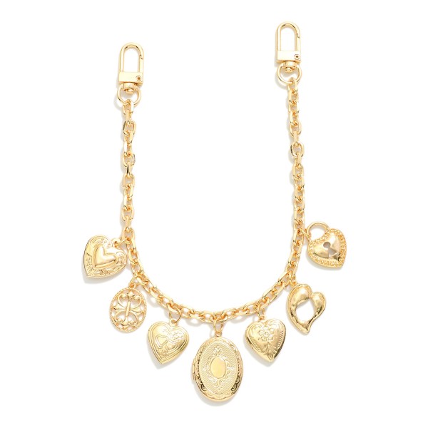 Wholesale chain Link Handbag Chain Lockets Hearts Charms L