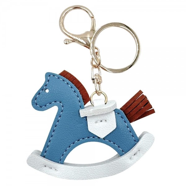 Wholesale do Everything Love Vegan Leather Rocking Horse Key Ring L