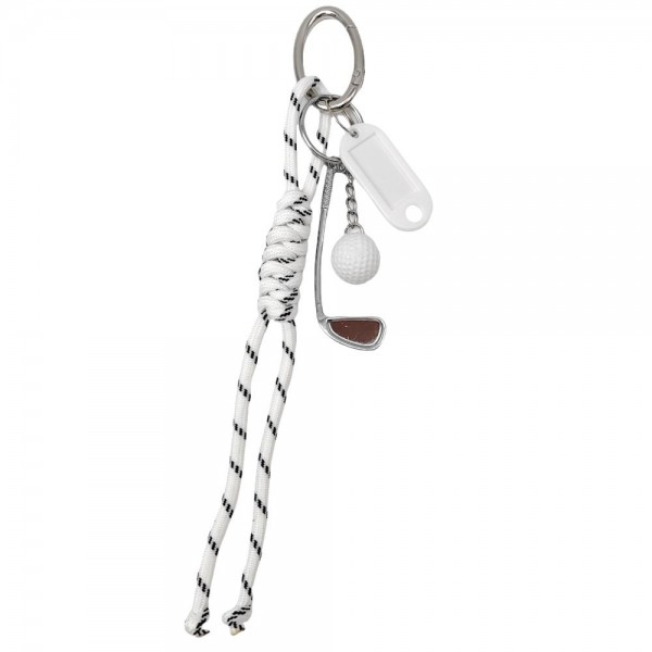 Wholesale golf Key Ring Knotted Rope Detail Name Tag Included L