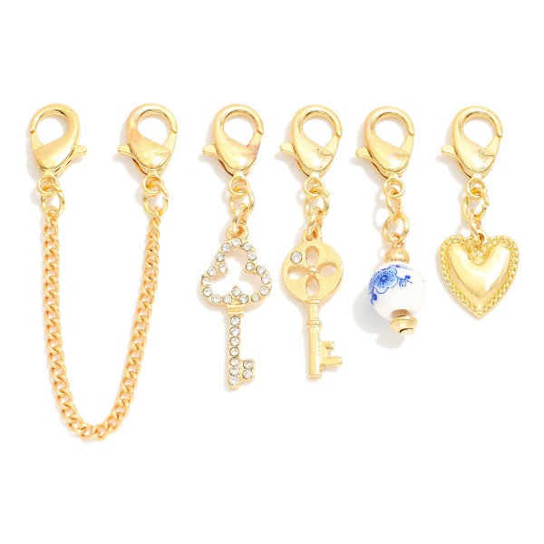 Wholesale set Four Multi Purpose Metal Charms Add Them Hat Chain Purse Chain Sho