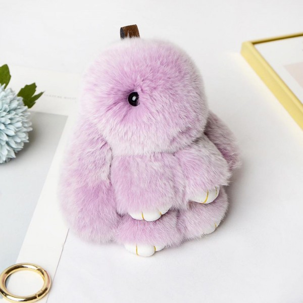 Fluffy Bunny Key Ring 

- Approximately 7" L