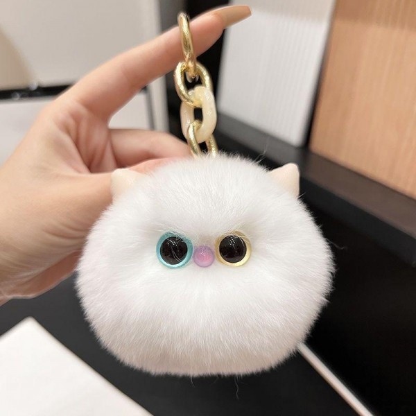 Fuzzy Cat Key Ring 

- Approximately 6.5" L