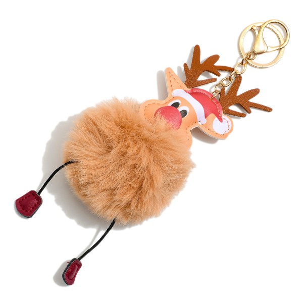 Fuzzy Reindeer Key Ring 

- Approximately 9" L
