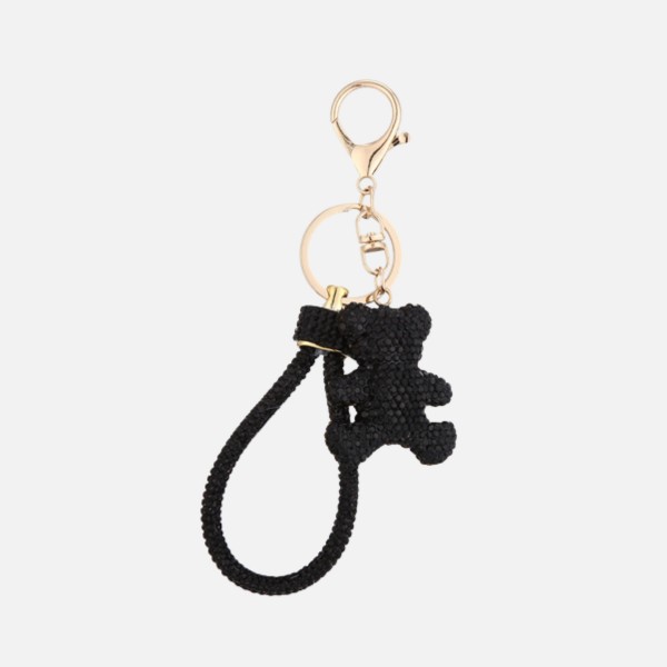 Rhinestone Studded Teddy Bear Key Ring

- Approximately 4.5" L