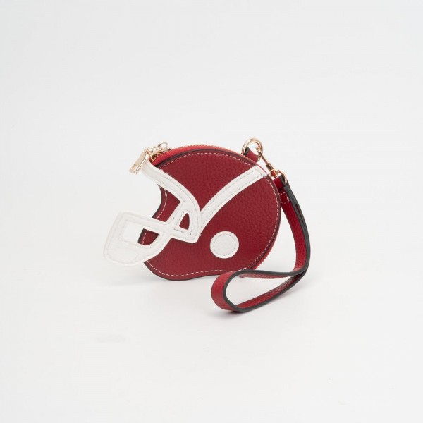 Vegan Leather Football Helmet Mini Pouch Wristlet 

- Approximately 4" L