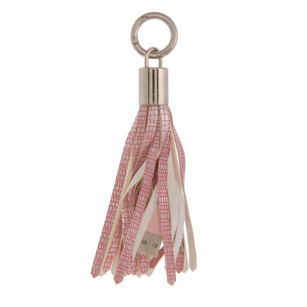 Wholesale tassel keychain android charger Approximate