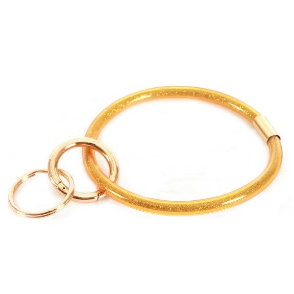 Wholesale glitter Key Ring Bangle Keychain Holder Hold Keys wearing wrist bag di