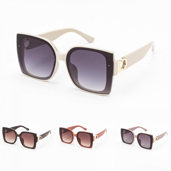 Wholesale classy Victorian Sunglasses Gold Hook Detail Assorted Colors UVA UVB P