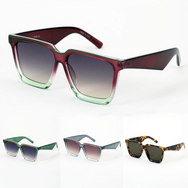 Wholesale retro Square Sunglasses Assorted Colors UVA UVB Protection Anti Scratc