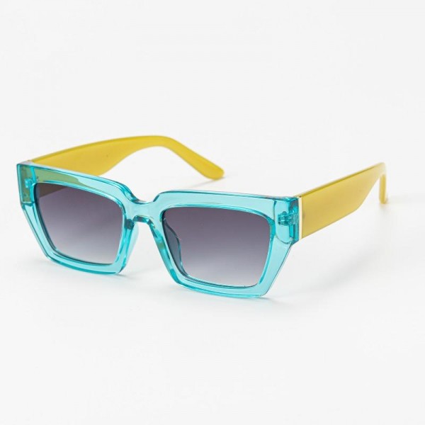 Square Cat Eye Sunglasses (12-Pack) - Assorted Colors - UVA - UVB 400 Protection - Anti-Scratch Lenses Material: - Face: Plastic - Legs: Plastic view 3