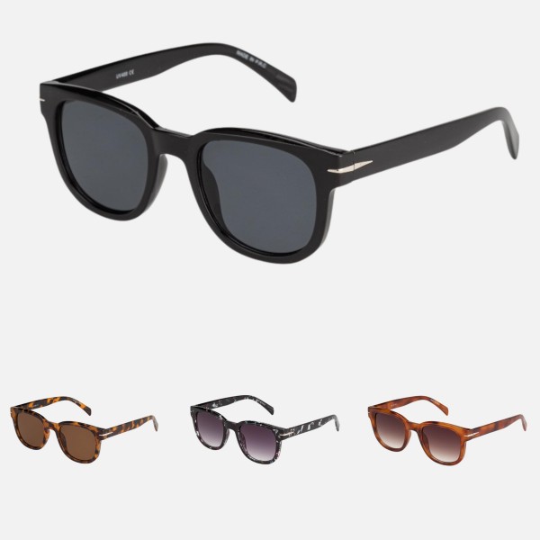 Square Sunglasses (12-Pack)

- Assorted Colors
- UVA - UVB 400 Protection
- Anti-Scratch Lenses

Material:
- Face: Plastic
- Legs: Plastic