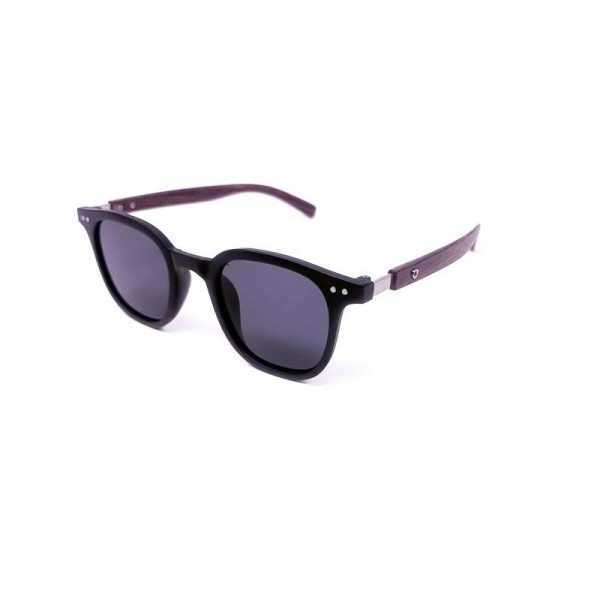 Square Sunglasses With Wooden Legs (12-Pack) - Assorted Colors - UVA - UVB 400 Protection - Anti-Scratch Lenses Material: - Face: Plastic - Legs: Wood view 3