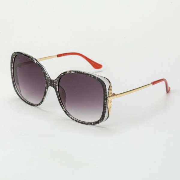 Oversize Rounded Square Sunglasses (12-Pack) - Assorted Colors - UVA - UVB 400 Protection - Anti-Scratch Lenses Material: - Face: Plastic - Legs: Metal view 3