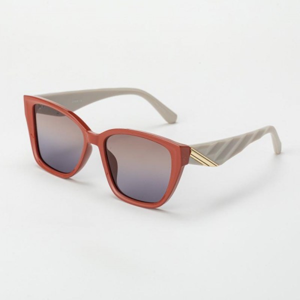Two Tone Square Sunglasses (12-Pack) - Assorted Colors - UVA - UVB 400 Protection - Anti-Scratch Lenses Material: - Face: Plastic - Legs: Plastic view 4