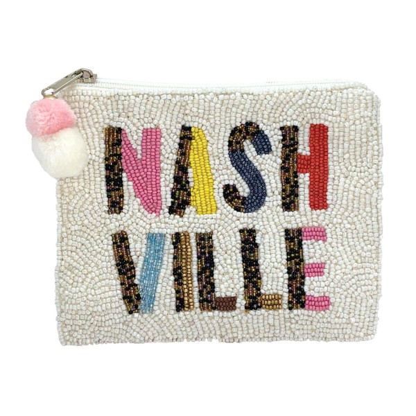 Wholesale beaded Nashville Coin Purse Zipper Closure L W Zipper Closure